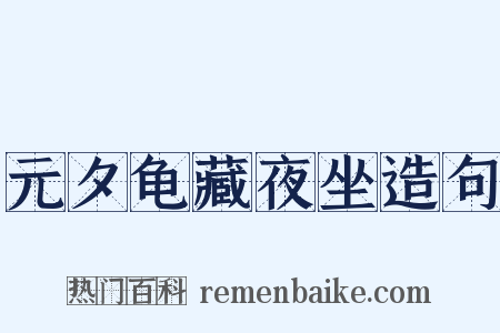 元夕龟藏夜坐造句是什么意思的图片